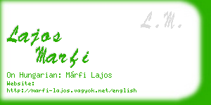 lajos marfi business card